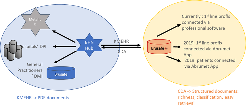 Diagram explaining where health data is hosted